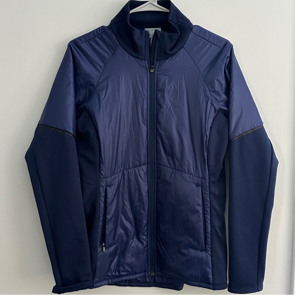 Athleta Navy Blue Jacket Insulated Athleisure Small